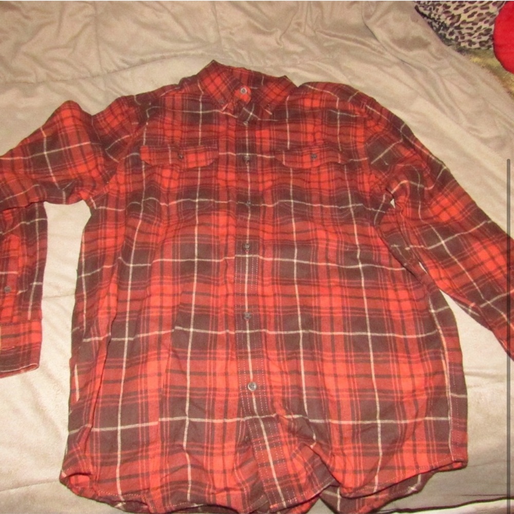 Red men’s flannel